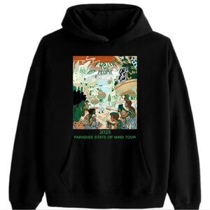 Black Hoodie with Graphic Print Foster The People